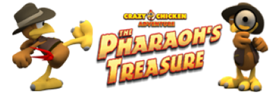 Crazy Chicken Adventure: The Pharaoh's Treasure - Clear Logo Image