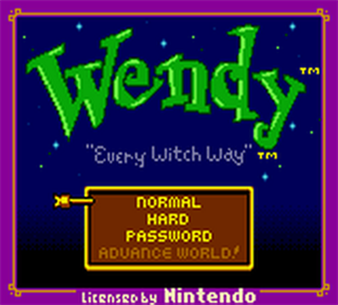Wendy: Every Witch Way - Screenshot - Game Title Image