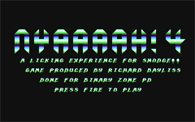 Nyaaaah! 04: A Licking Experience For Snodge - Screenshot - Game Title Image