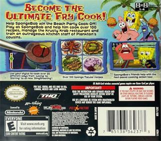 SpongeBob vs The Big One: Beach Party Cook-Off - Box - Back Image