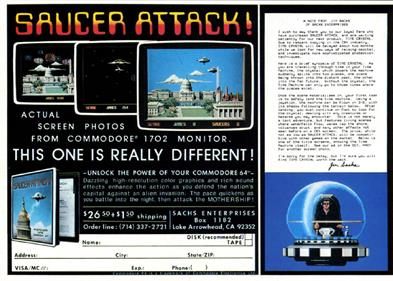 Saucer Attack! - Advertisement Flyer - Front Image