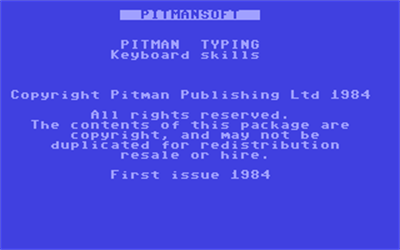 Pitman Typing: Keyboard Skills - Screenshot - Game Title Image