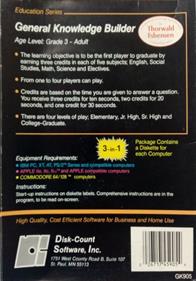 General Knowledge Builder - Box - Back Image