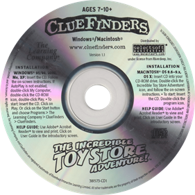 ClueFinders: The Incredible Toy Store Adventure! - Disc Image