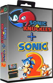 Sonic & Knuckles / Sonic the Hedgehog 2 - Box - 3D Image