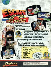 Escape from the Planet of the Robot Monsters - Box - Back Image