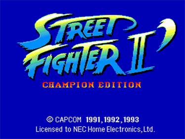 Street Fighter II': Champion Edition - Screenshot - Game Title Image