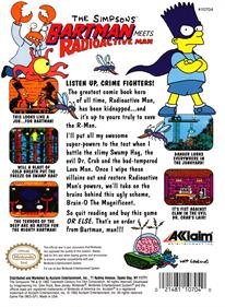The Simpsons: Bartman Meets Radioactive Man - Box - Back Image