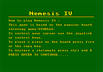 Nemesis IV - Screenshot - Game Title Image