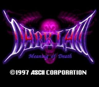 Dark Law: Meaning of Death - Screenshot - Game Title Image