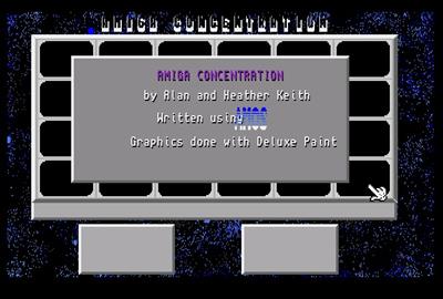 Amiga Concentration - Screenshot - Game Title Image