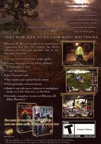 Disciples II: Rise of the Elves - Box - Back Image