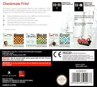 Fritz Chess - Box - Back Image