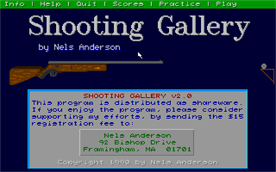 Shooting Gallery (1990) - Screenshot - Game Title Image