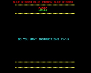 Darts (Blue Ribbon Software) - Screenshot - Game Title Image