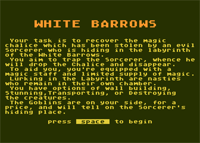 The White Barrows - Screenshot - Game Title Image