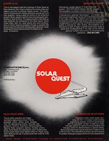 Solar Quest - Advertisement Flyer - Back Image
