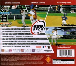 MLB 2003 - Box - Back Image