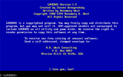 LOVEDOS - Screenshot - Game Over Image