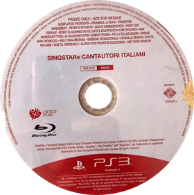 SingStar Cantautori Italiani - Disc Image