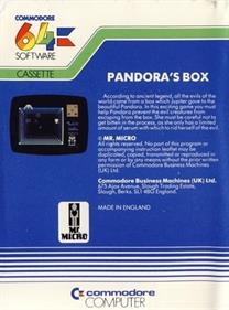 Pandora's Box - Box - Back Image