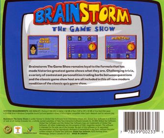 Brainstorm The Game Show - Box - Back Image