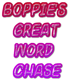 Boppie's Great Word Chase - Clear Logo Image