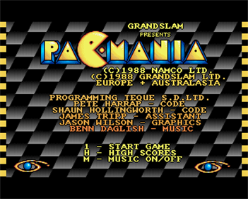 Pac-Mania - Screenshot - Game Select Image