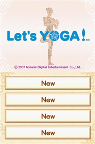 Let's Yoga! - Screenshot - Game Title Image