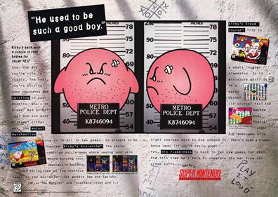 Kirby's Avalanche - Advertisement Flyer - Front Image