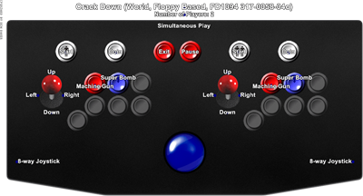 Crack Down - Arcade - Controls Information Image