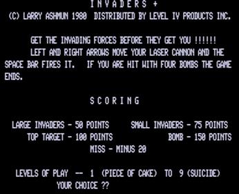 Invaders-Plus - Screenshot - Game Title Image