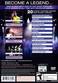 SingStar: Queen - Box - Back Image