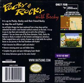 Pocky & Rocky with Becky - Box - Back Image