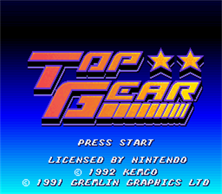Top Gear - Screenshot - Game Title Image
