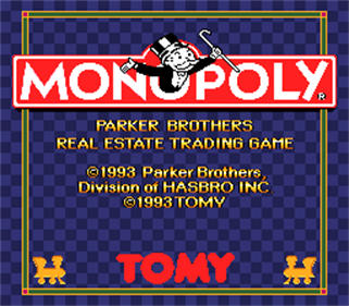Monopoly (Japan) - Screenshot - Game Title Image