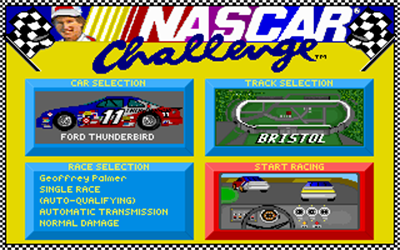 Bill Elliott's NASCAR Challenge - Screenshot - Game Select Image