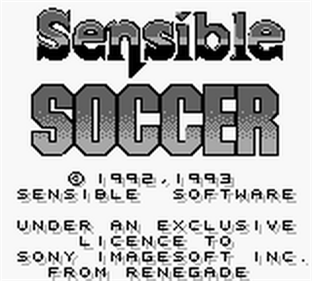 Sensible Soccer: European Champions - Screenshot - Game Title Image
