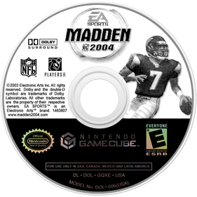 Madden NFL 2004 - Disc Image