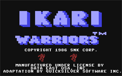 Ikari Warriors (Quicksilver Software) - Screenshot - Game Title Image