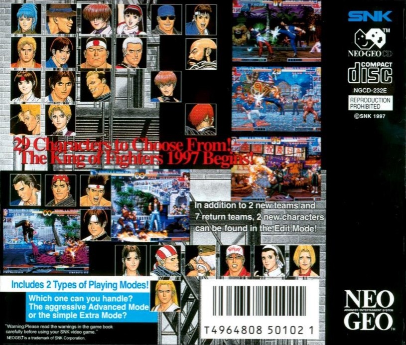 THE KING OF FIGHTERS '97 [PLAYSTATION THE BEST] (NTSC-J) - BACK