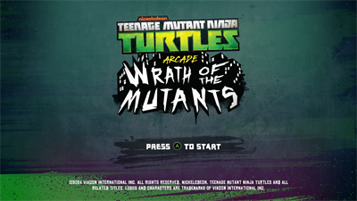 Teenage Mutant Ninja Turtles Arcade: Wrath of the Mutants - Screenshot - Game Title Image