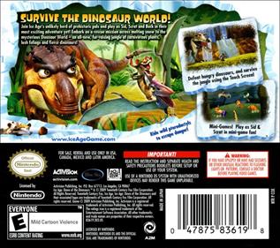 Ice Age: Dawn of the Dinosaurs - Box - Back Image