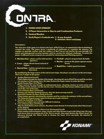 Contra - Advertisement Flyer - Back Image