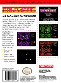 Ms. Pac-Man (Namco) - Box - Back Image