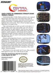 Contra Force - Box - Back Image
