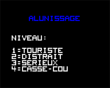 Alunissage - Screenshot - Game Select Image