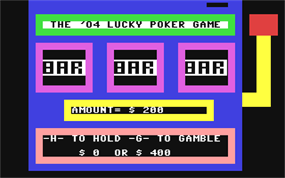 The '04 Lucky Poker Game - Screenshot - Gameplay Image