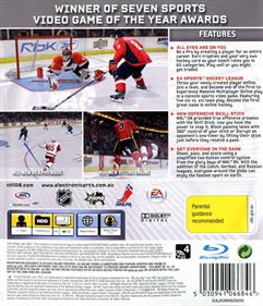 NHL 09 - Box - Back Image