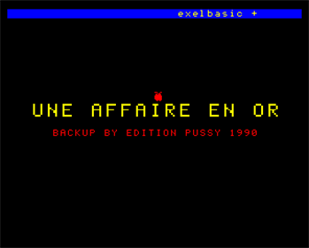 Une affaire en or - Screenshot - Game Title Image